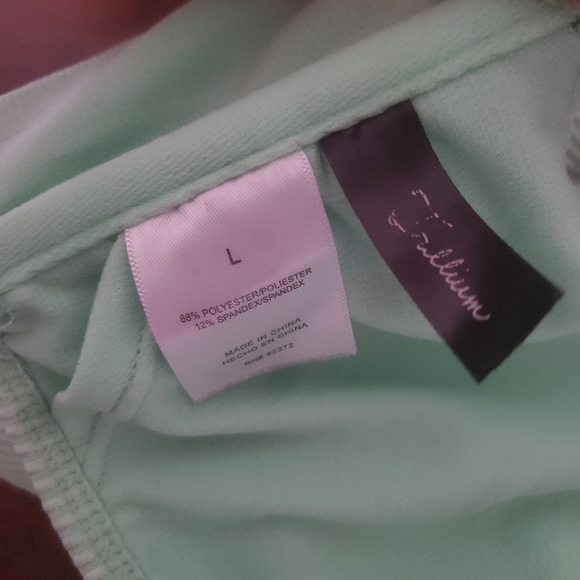 Trillium Gabby Mint Ribbed Bandeau Bikini Top. - Picture 12 of 14